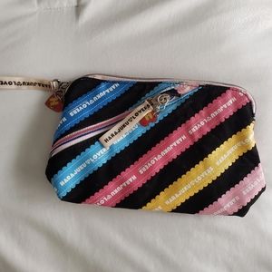 100% Authentic USED Harajuku Lover's Multi Color Cosmetic Toletries Make Up Bag